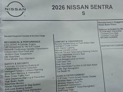 2026 Nissan Sentra S