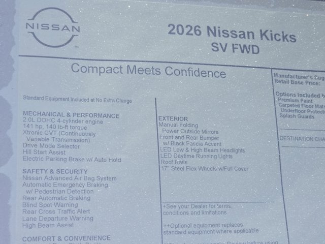 2026 Nissan Kicks SV