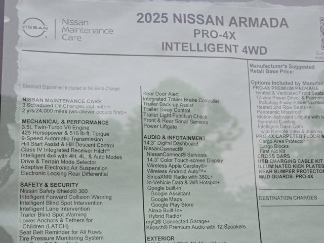 2025 Nissan Armada PRO-4X