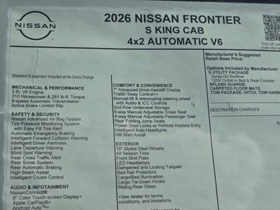 2026 Nissan Frontier S