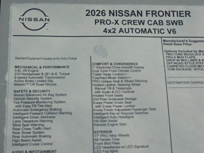 2026 Nissan Frontier PRO-X