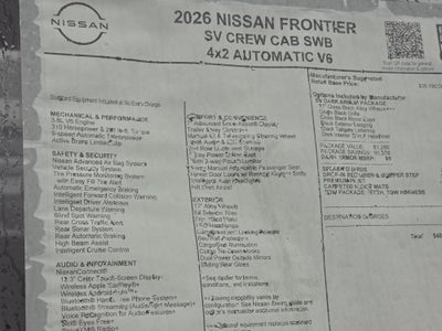 2026 Nissan Frontier SV