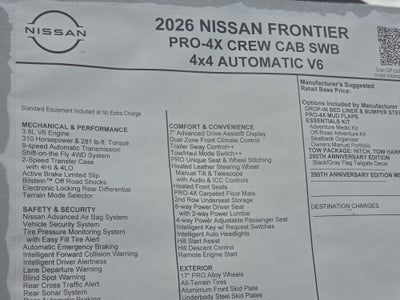 2026 Nissan Frontier PRO-4X