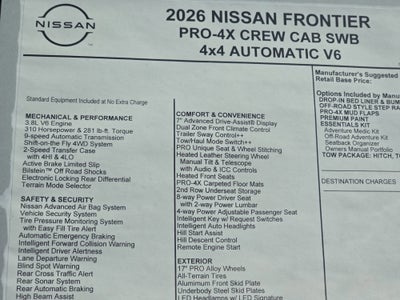 2026 Nissan Frontier PRO-4X