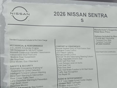 2026 Nissan Sentra S