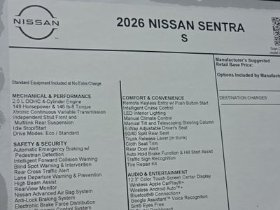 2026 Nissan Sentra S