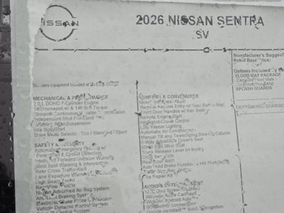 2026 Nissan Sentra SV