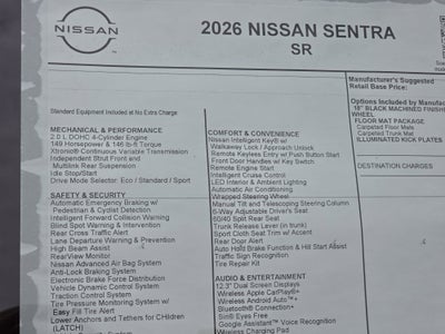 2026 Nissan Sentra SR