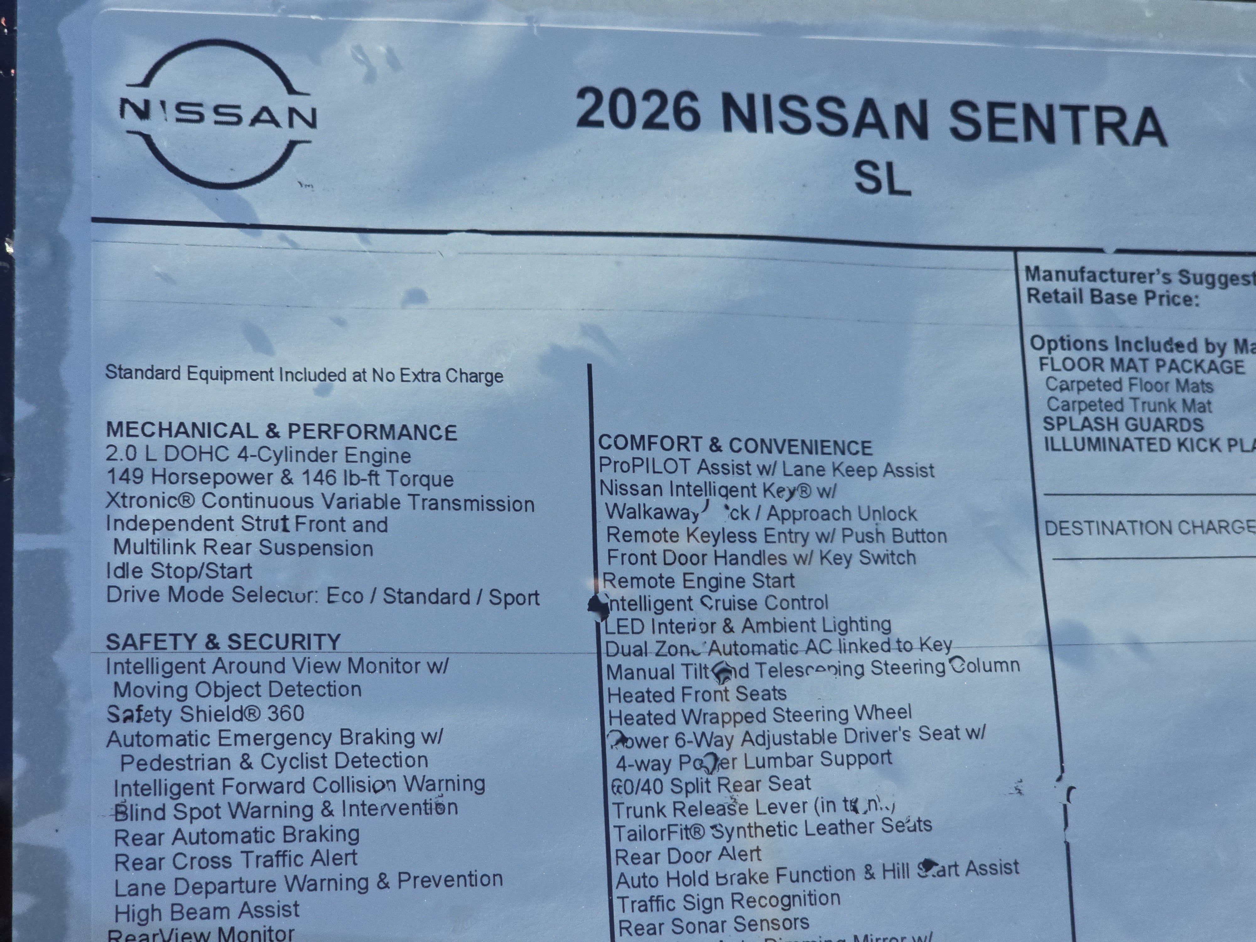 2026 Nissan Sentra SL