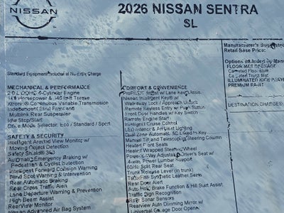 2026 Nissan Sentra SL