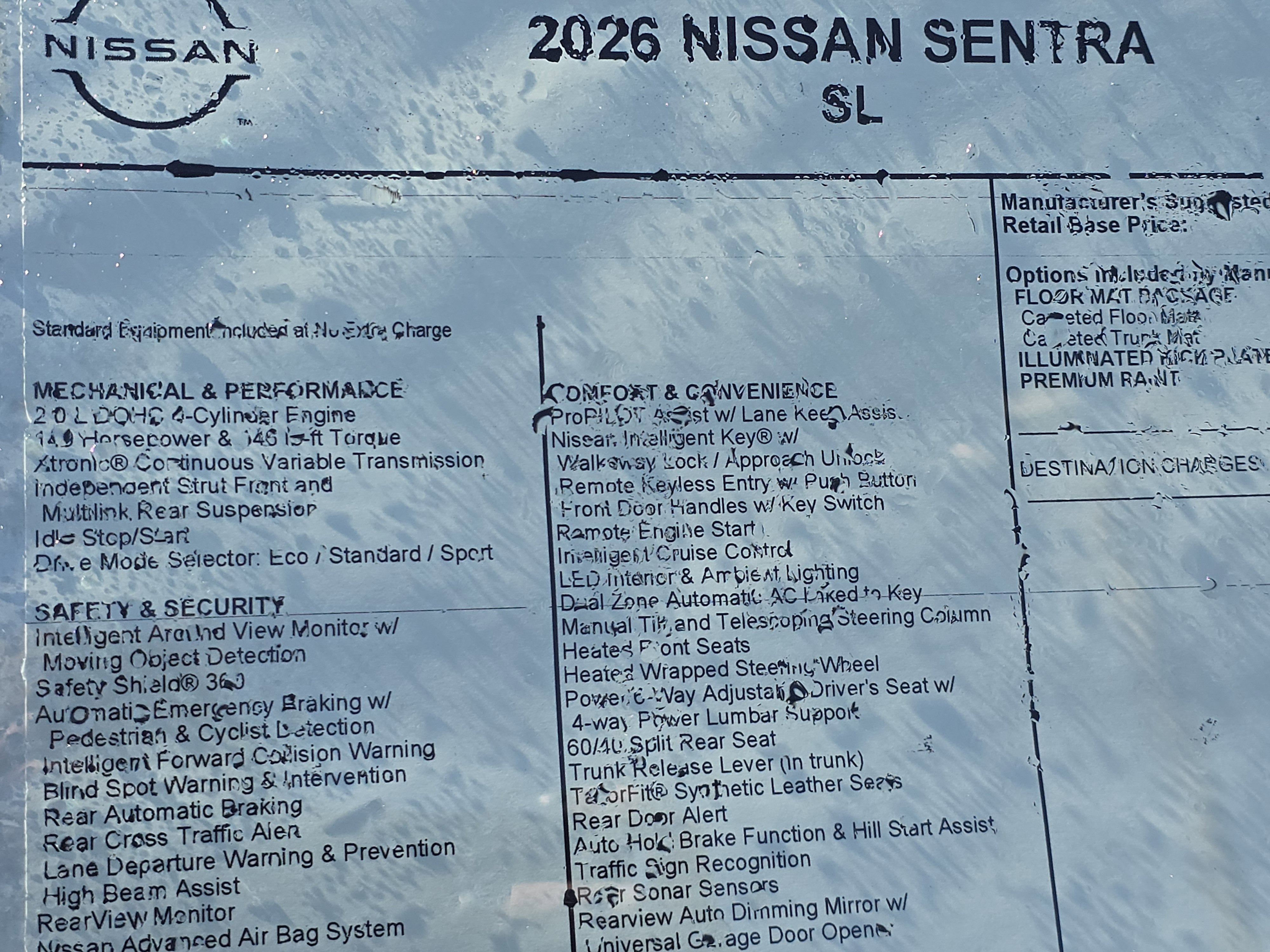 2026 Nissan Sentra SL