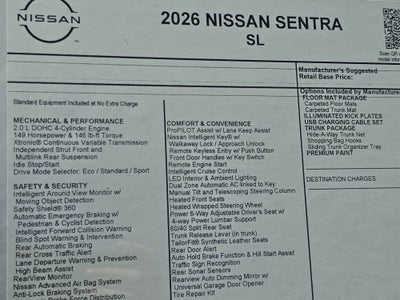 2026 Nissan Sentra SL