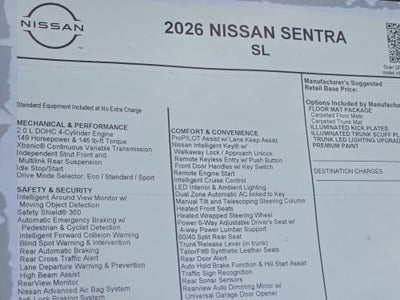 2026 Nissan Sentra SL
