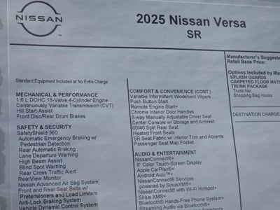 2025 Nissan Versa SR