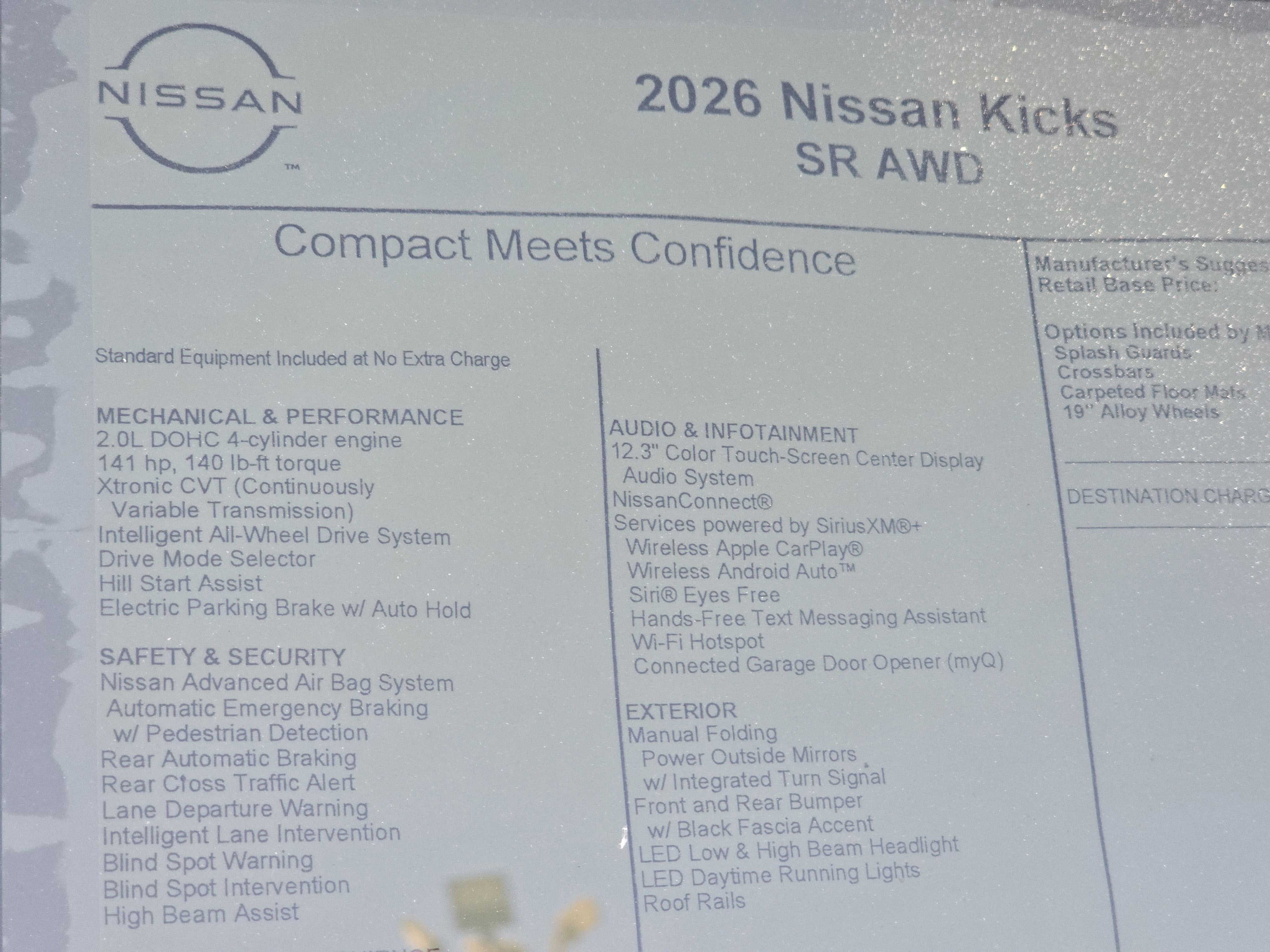 2026 Nissan Kicks SR