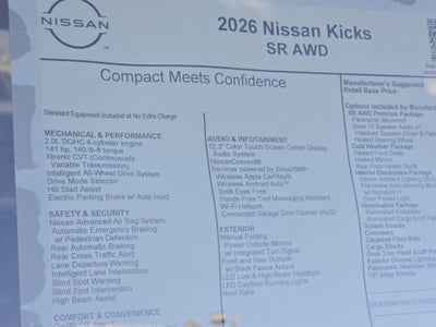 2026 Nissan Kicks SR