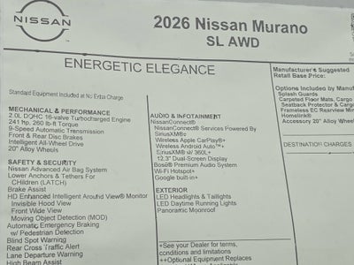 2026 Nissan Murano SL
