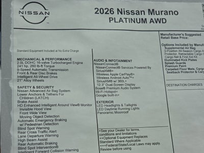 2026 Nissan Murano Platinum