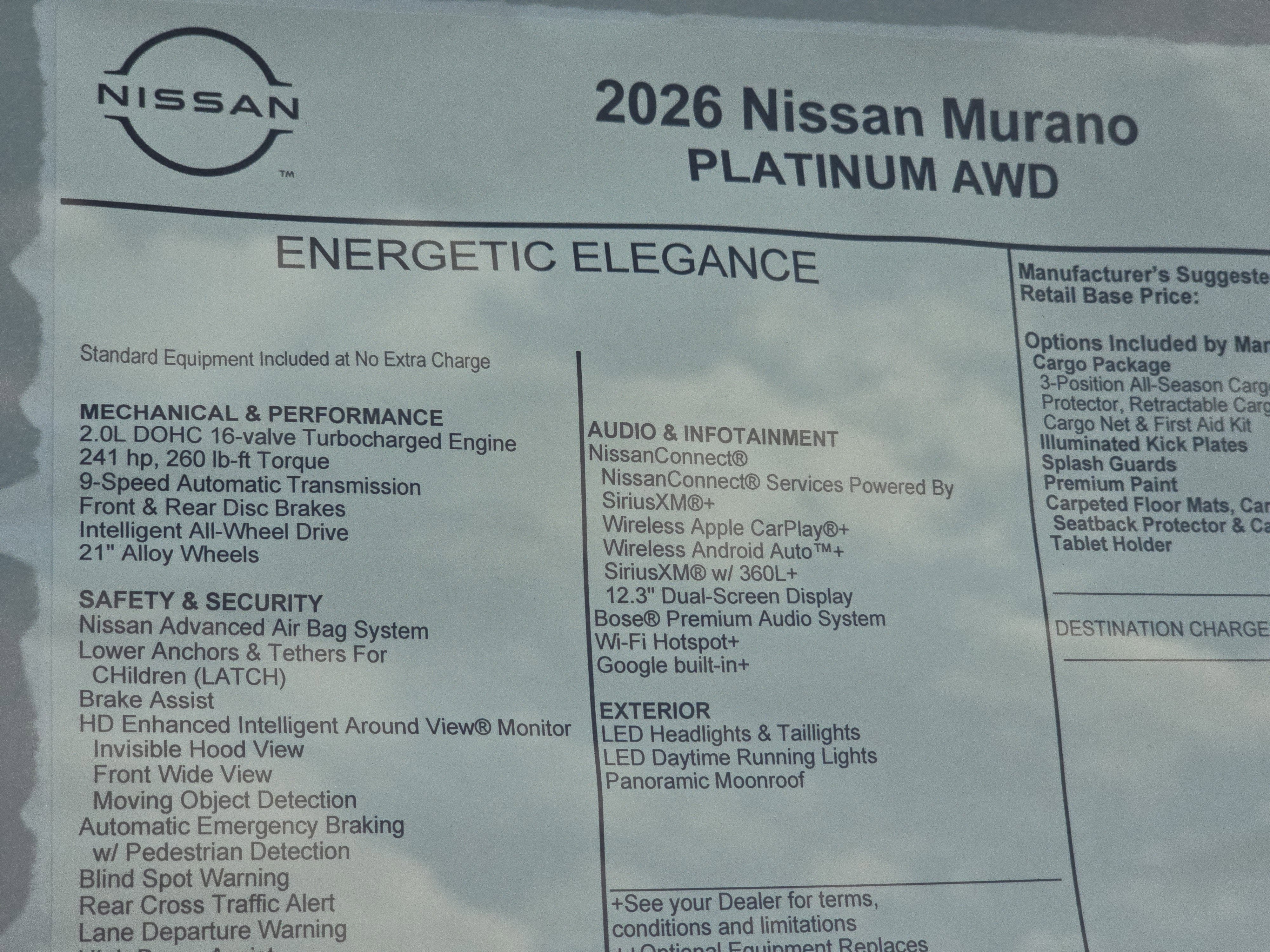 2026 Nissan Murano Platinum