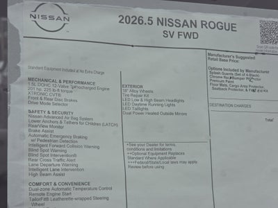 2026 Nissan Rogue SV