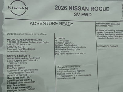 2026 Nissan Rogue SV