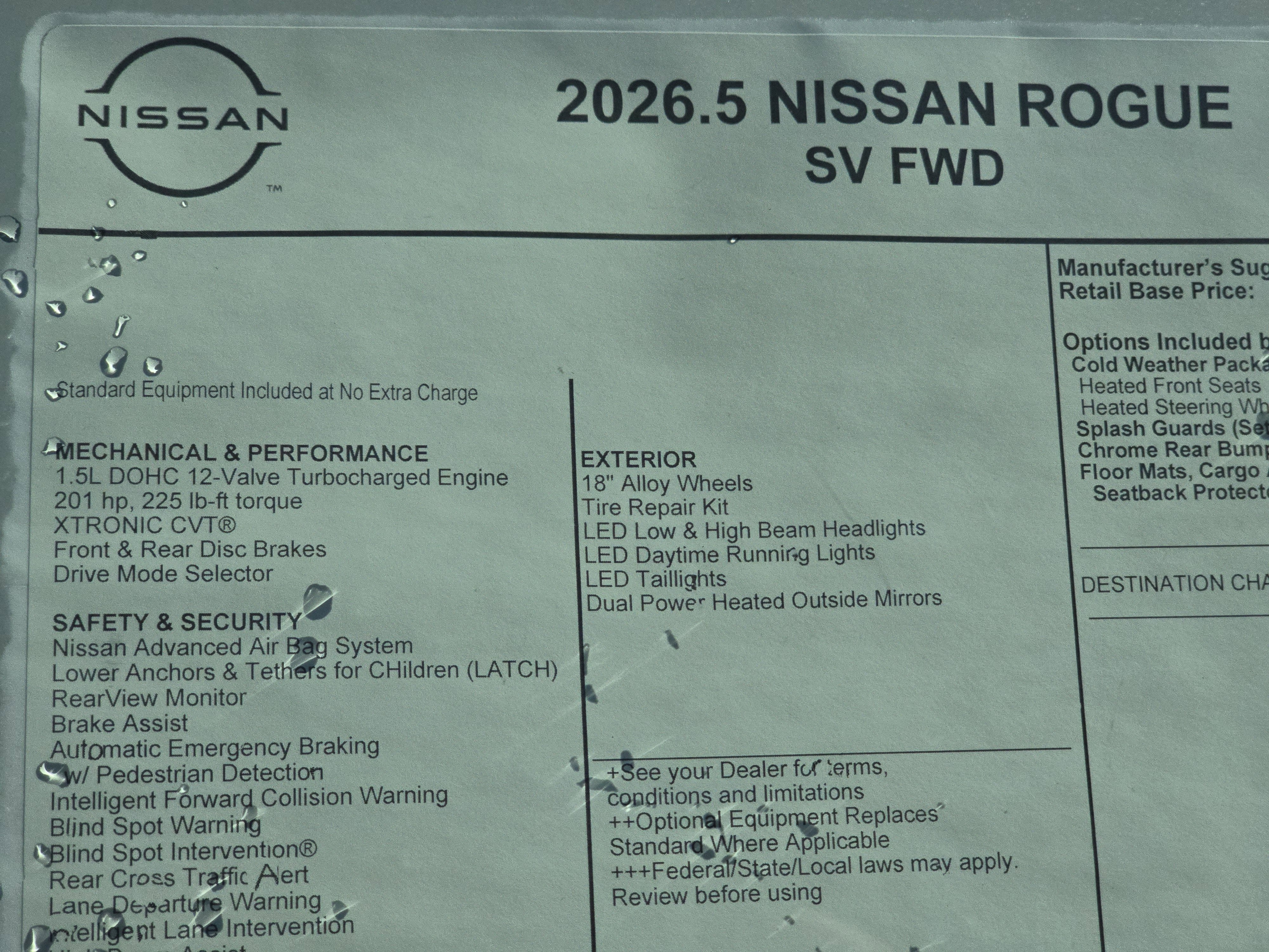 2026 Nissan Rogue SV
