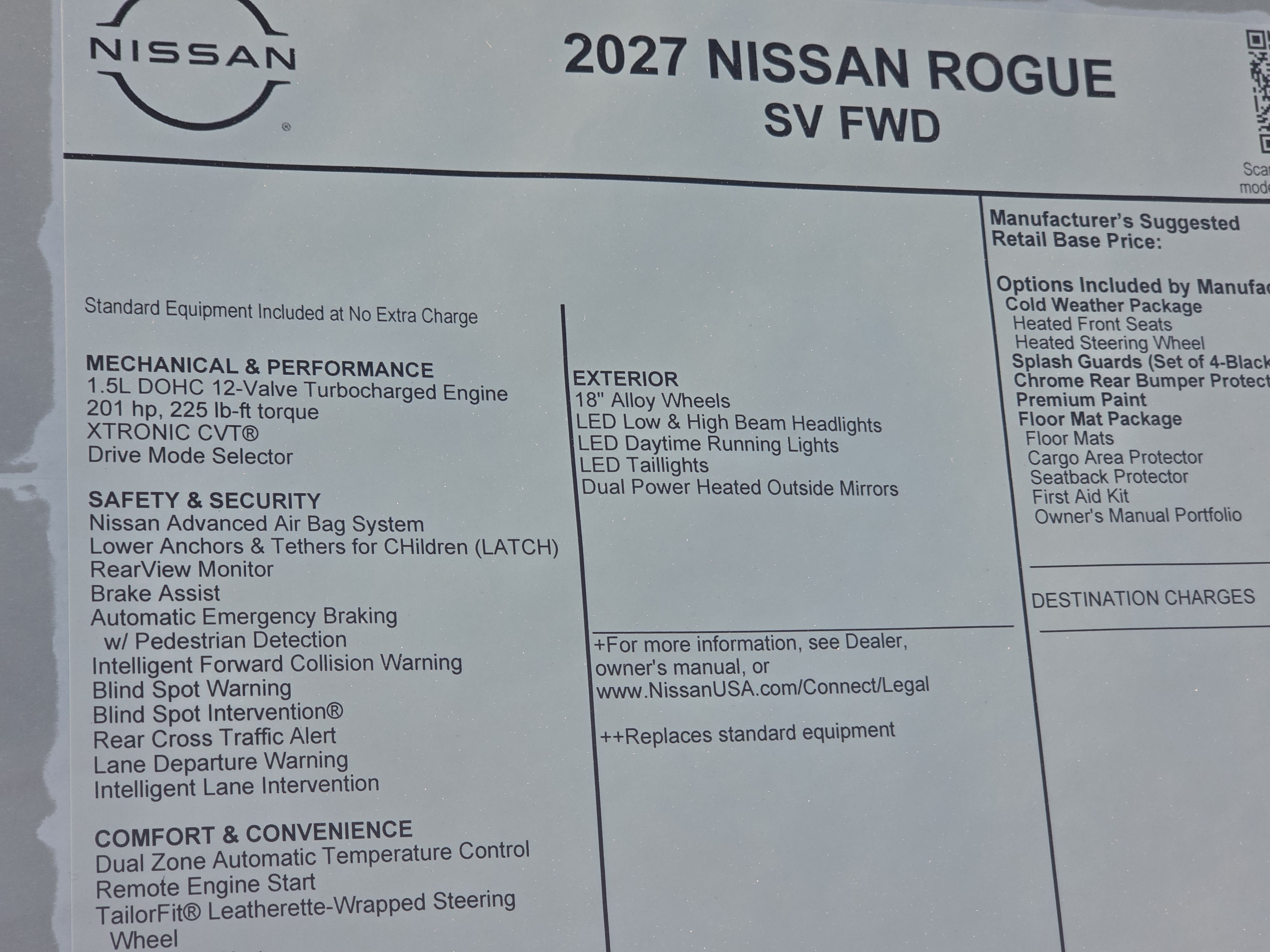 2027 Nissan Rogue SV