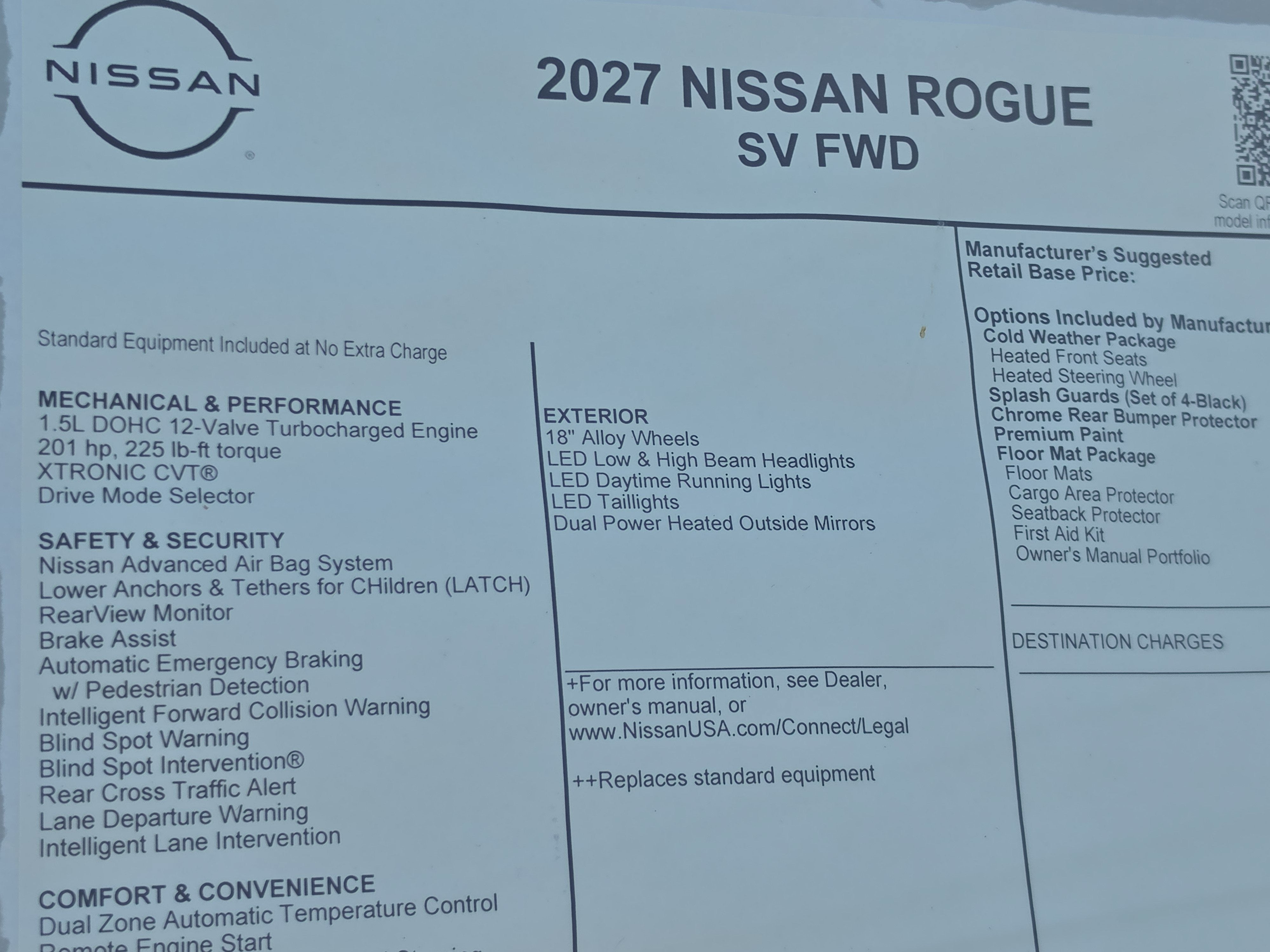 2027 Nissan Rogue SV