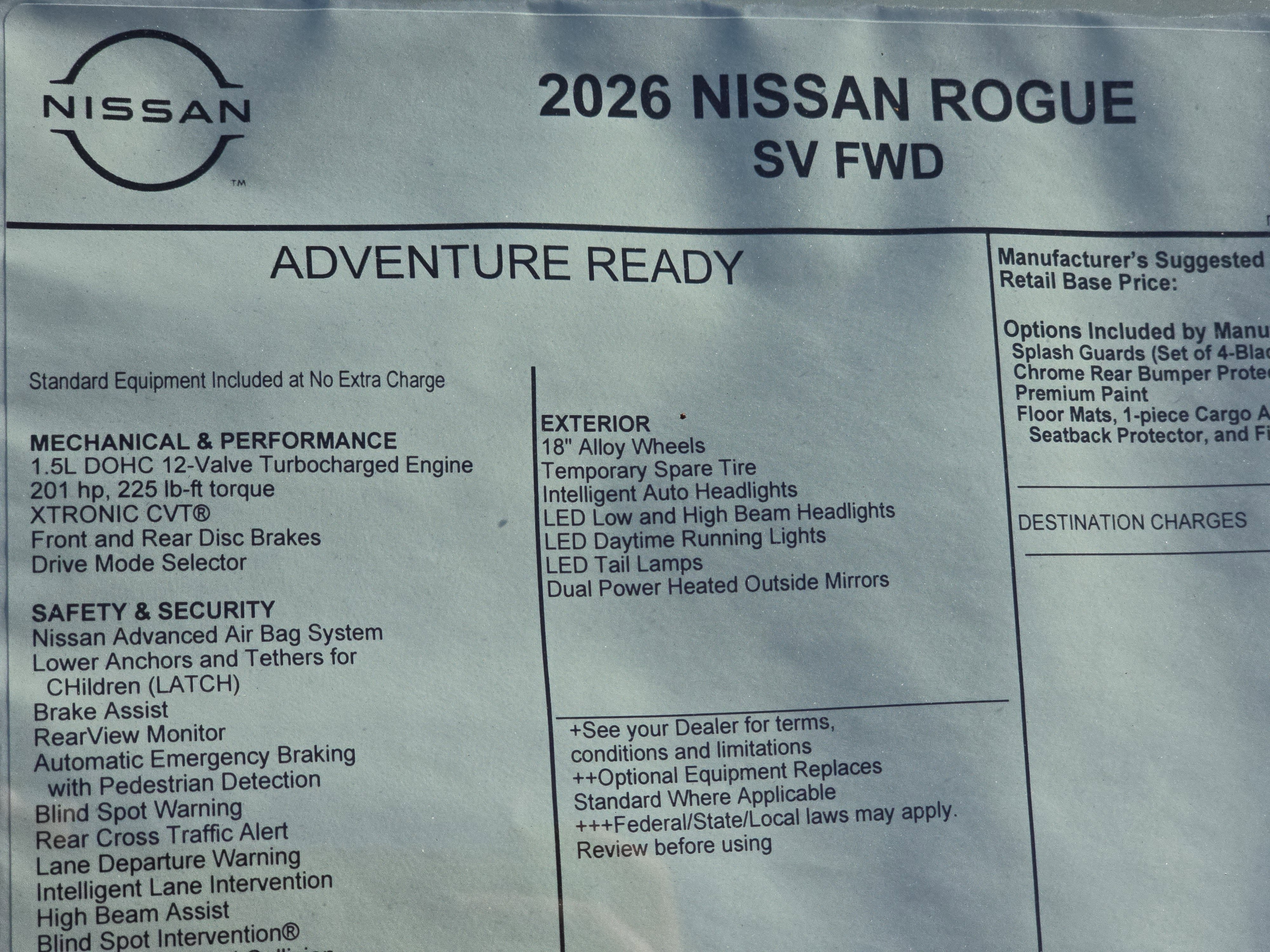 2026 Nissan Rogue SV