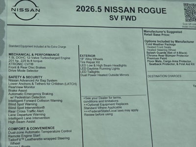 2026 Nissan Rogue SV