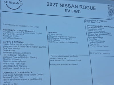 2027 Nissan Rogue SV