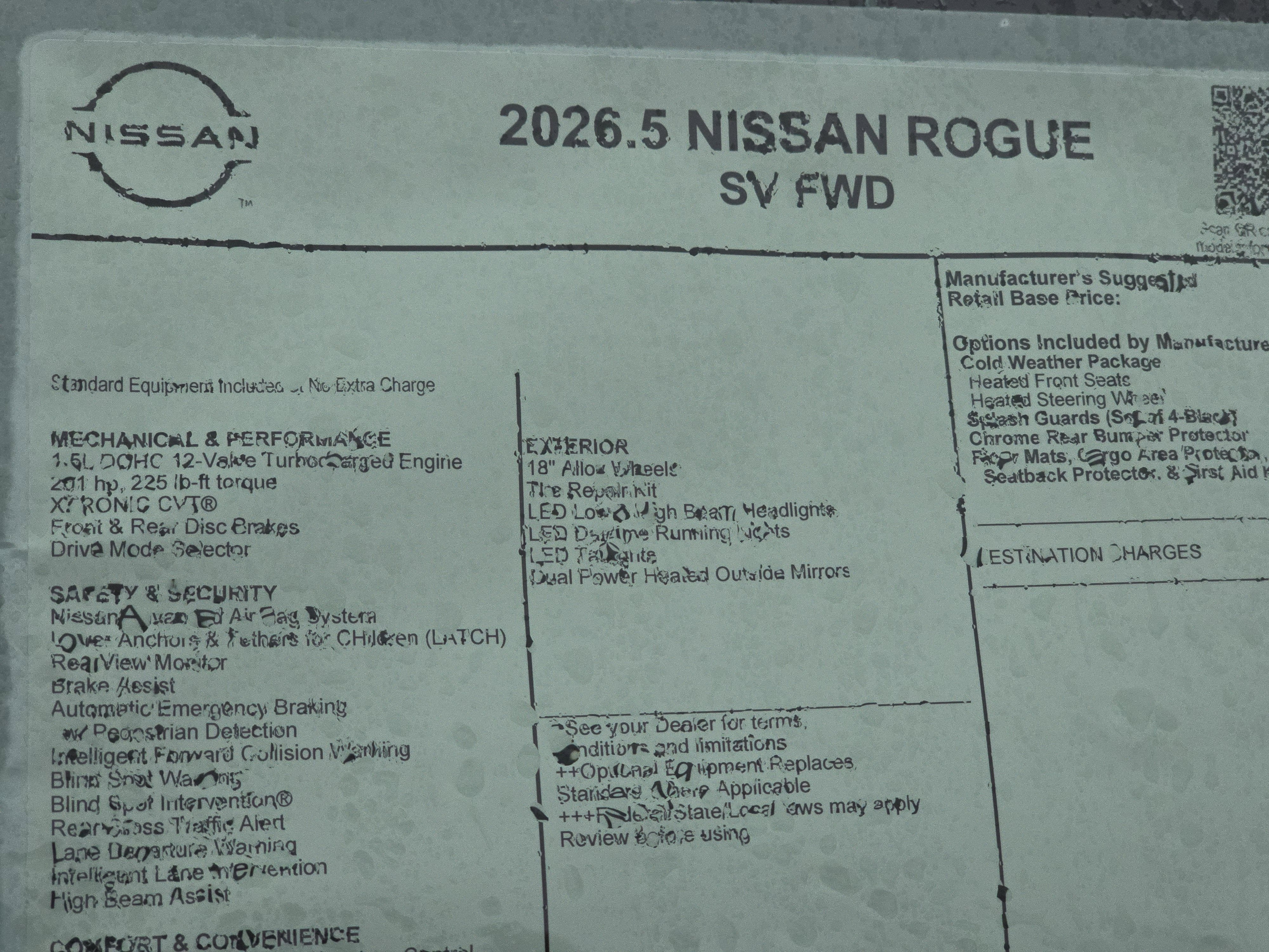 2026 Nissan Rogue SV