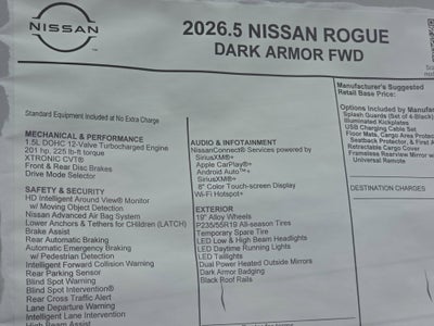 2026 Nissan Rogue Dark Armor