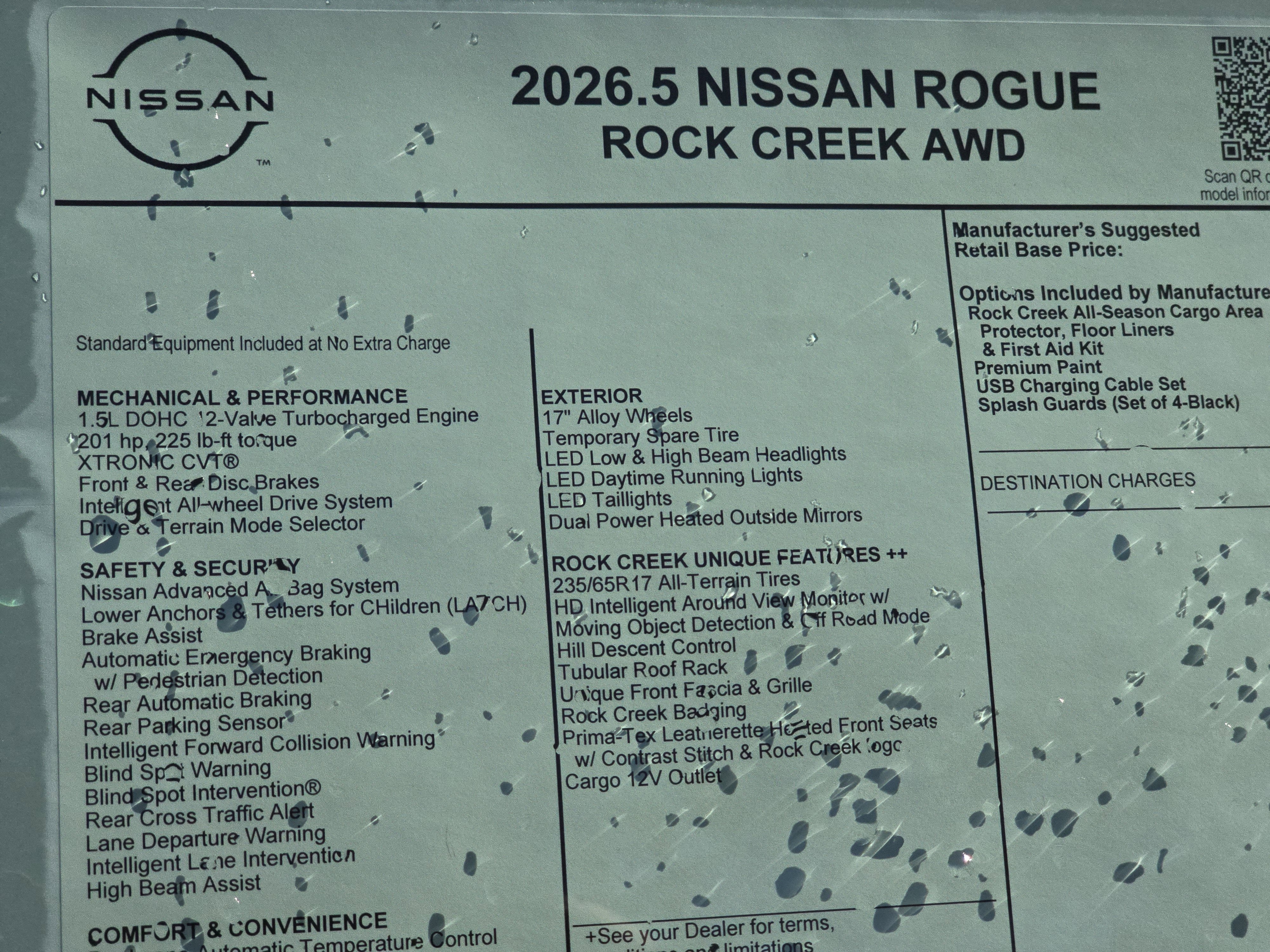 2026 Nissan Rogue Rock Creek