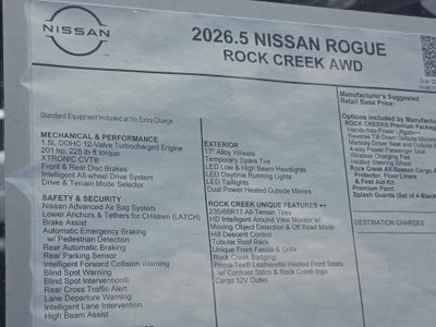 2026 Nissan Rogue Rock Creek