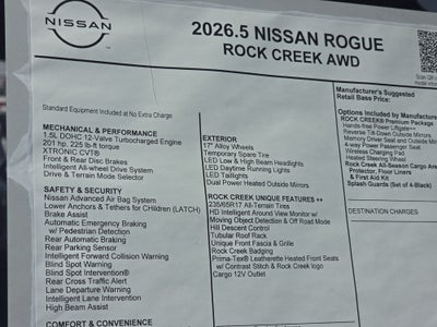 2026 Nissan Rogue Rock Creek