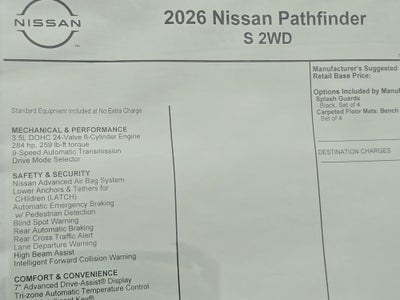 2026 Nissan Pathfinder S