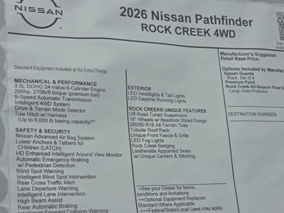 2026 Nissan Pathfinder Rock Creek