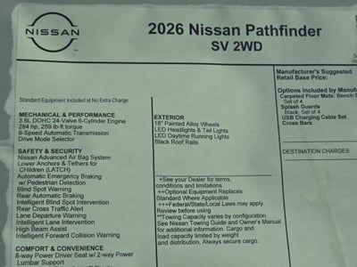 2026 Nissan Pathfinder SV