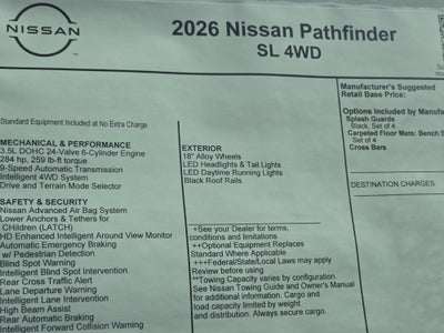 2026 Nissan Pathfinder SL