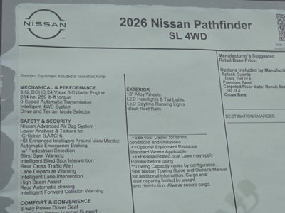 2026 Nissan Pathfinder SL