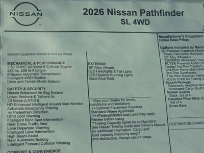 2026 Nissan Pathfinder SL