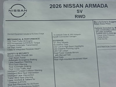 2026 Nissan Armada SV