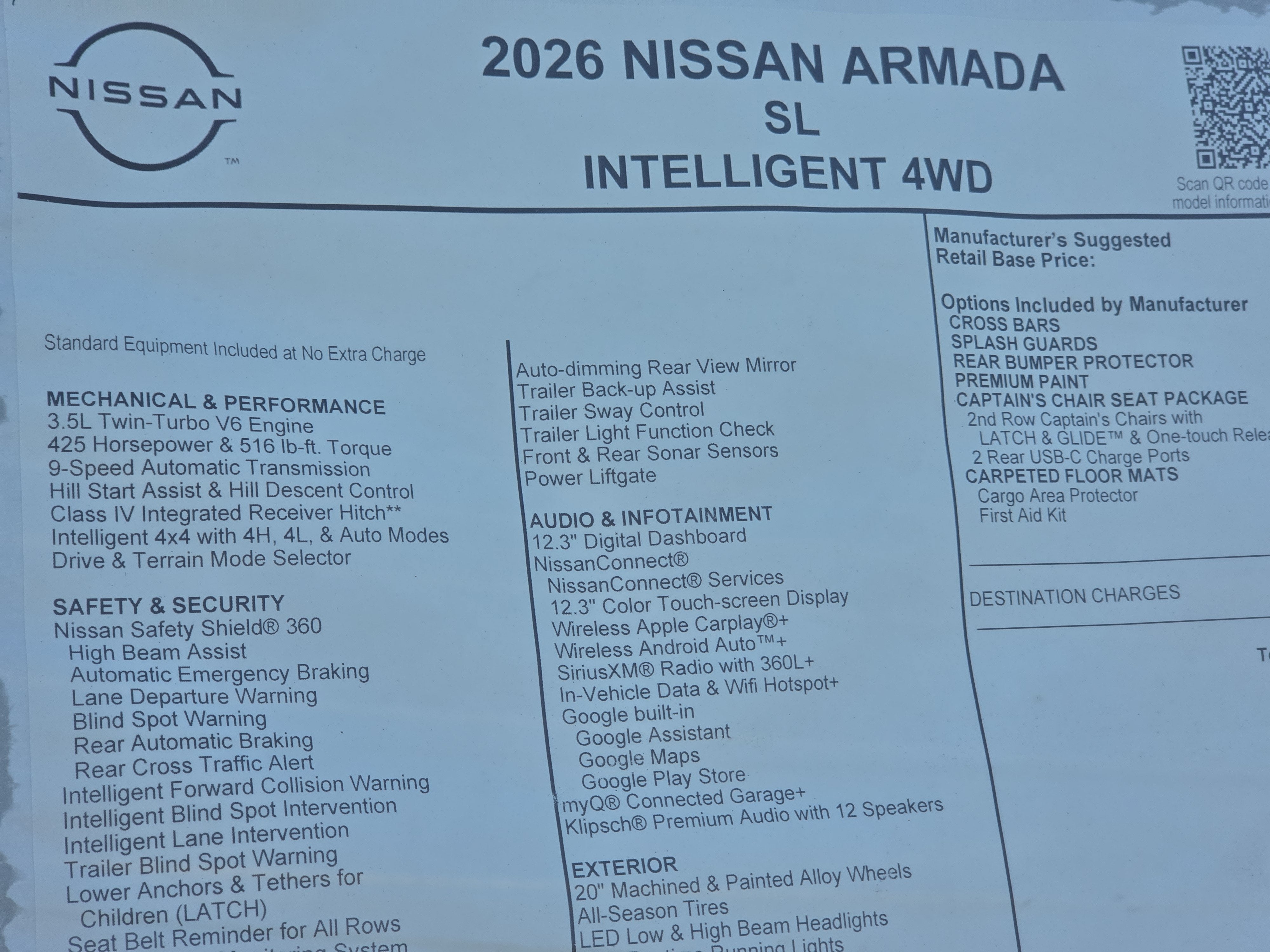 2026 Nissan Armada SL