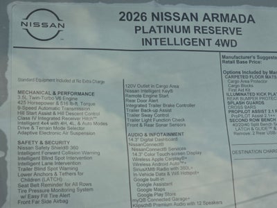 2026 Nissan Armada Platinum Reserve