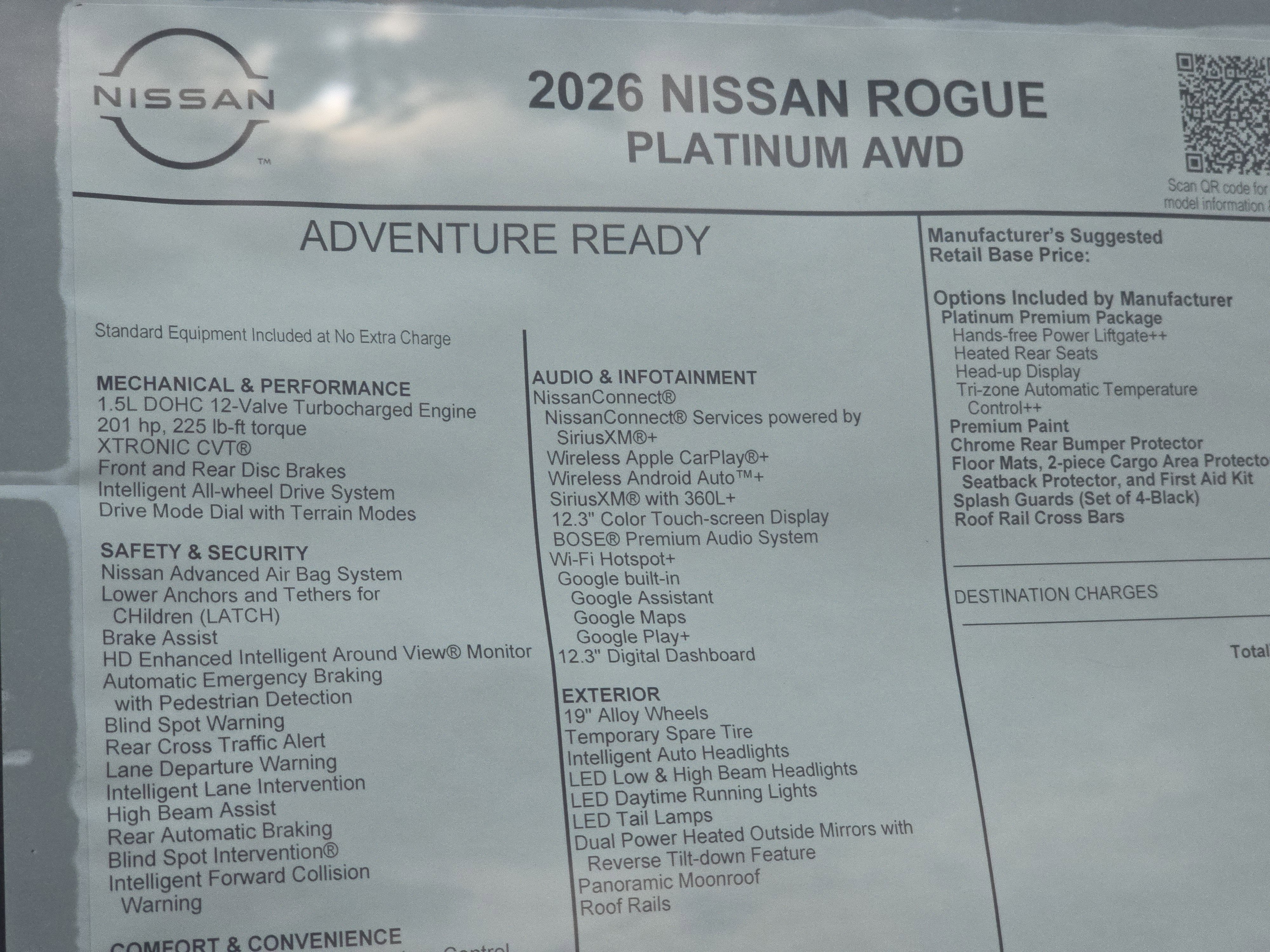 2026 Nissan Rogue Platinum