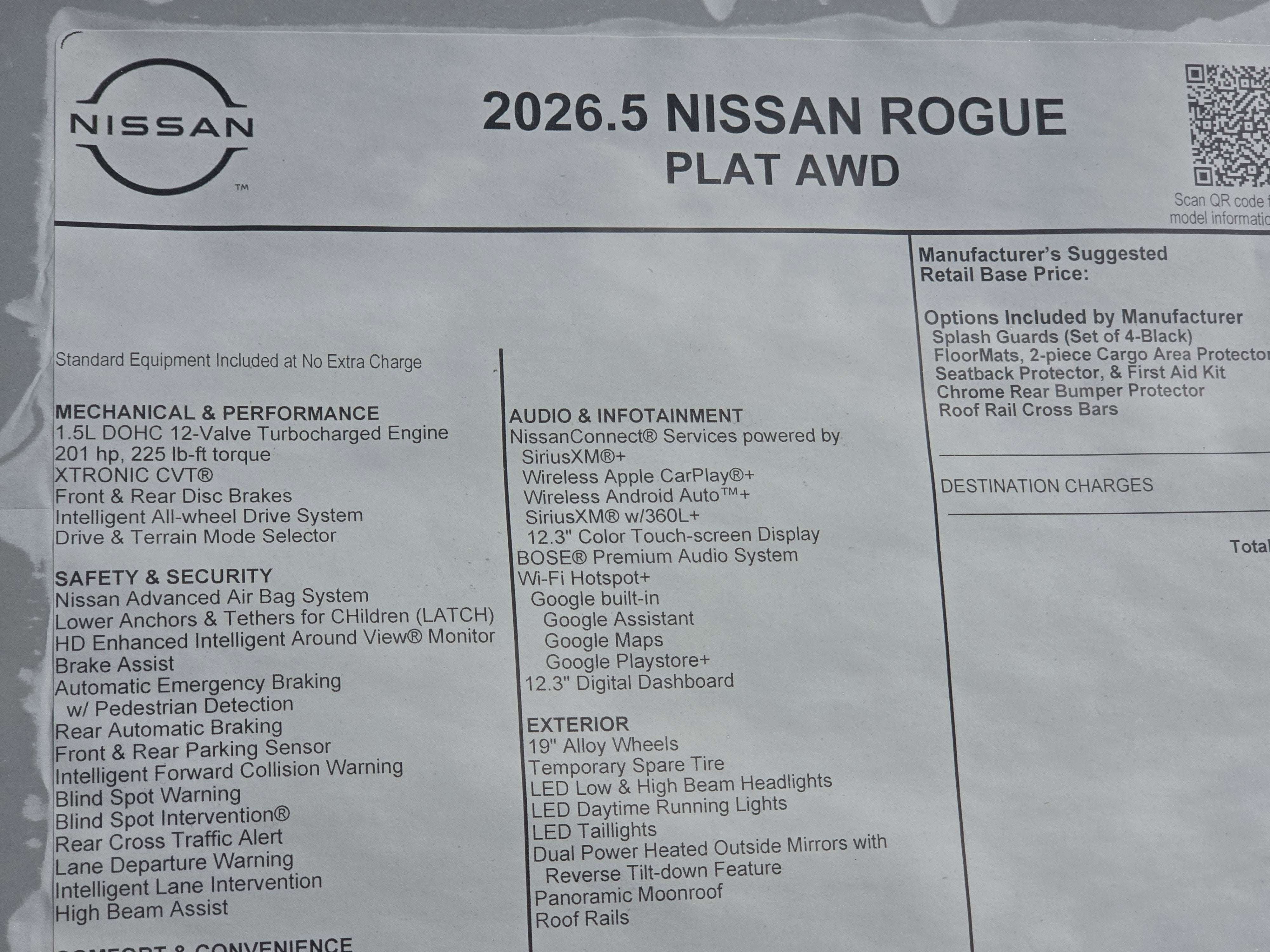 2026 Nissan Rogue Platinum