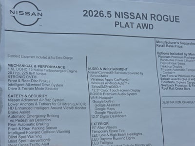 2026 Nissan Rogue Platinum